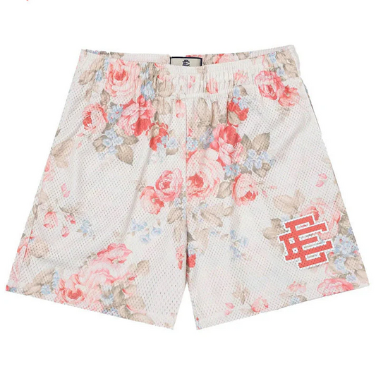 EE Shorts - Flowers Bianco